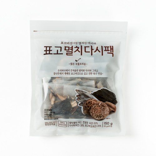Korean Dashi Broth Tea Packet with Anchovy, Kelp, Mushrooms Happy