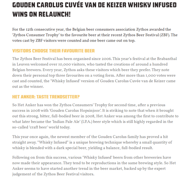 Gouden Carolus Cuv E Van De Keizer Whisky Infused Happy